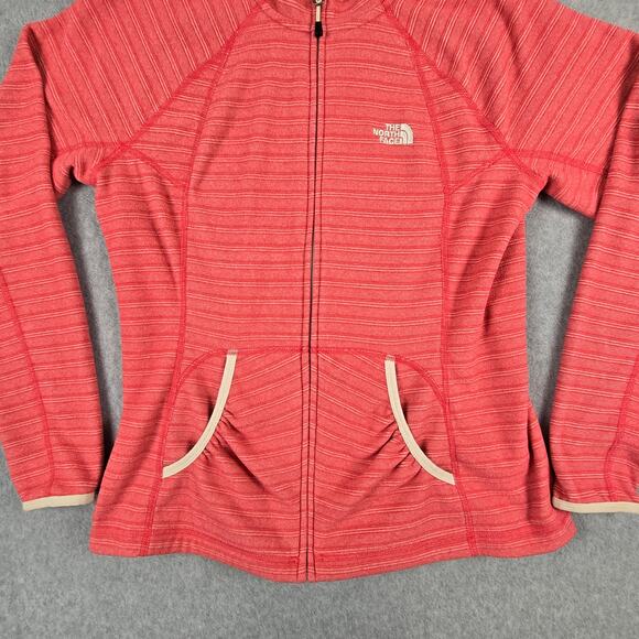 The North Face Jacket Womens Large Polartec ThermalPro Red Full Zip Hoodie - Picture 5 of 16